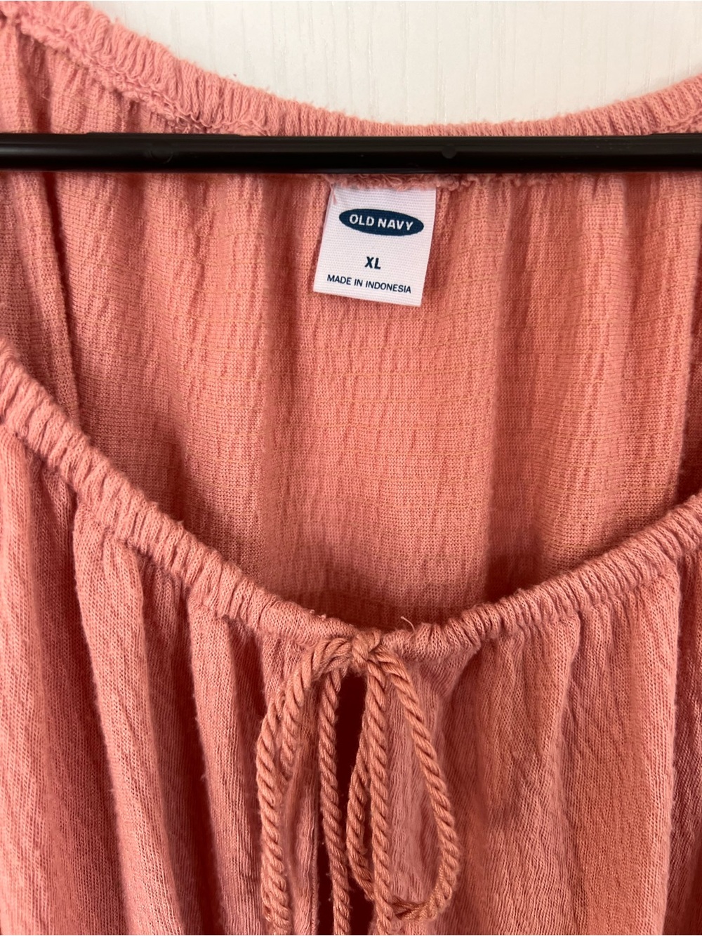 Boho Peasant Blouse with Tassel Tie - Dusty Rose - Picture 4 of 6